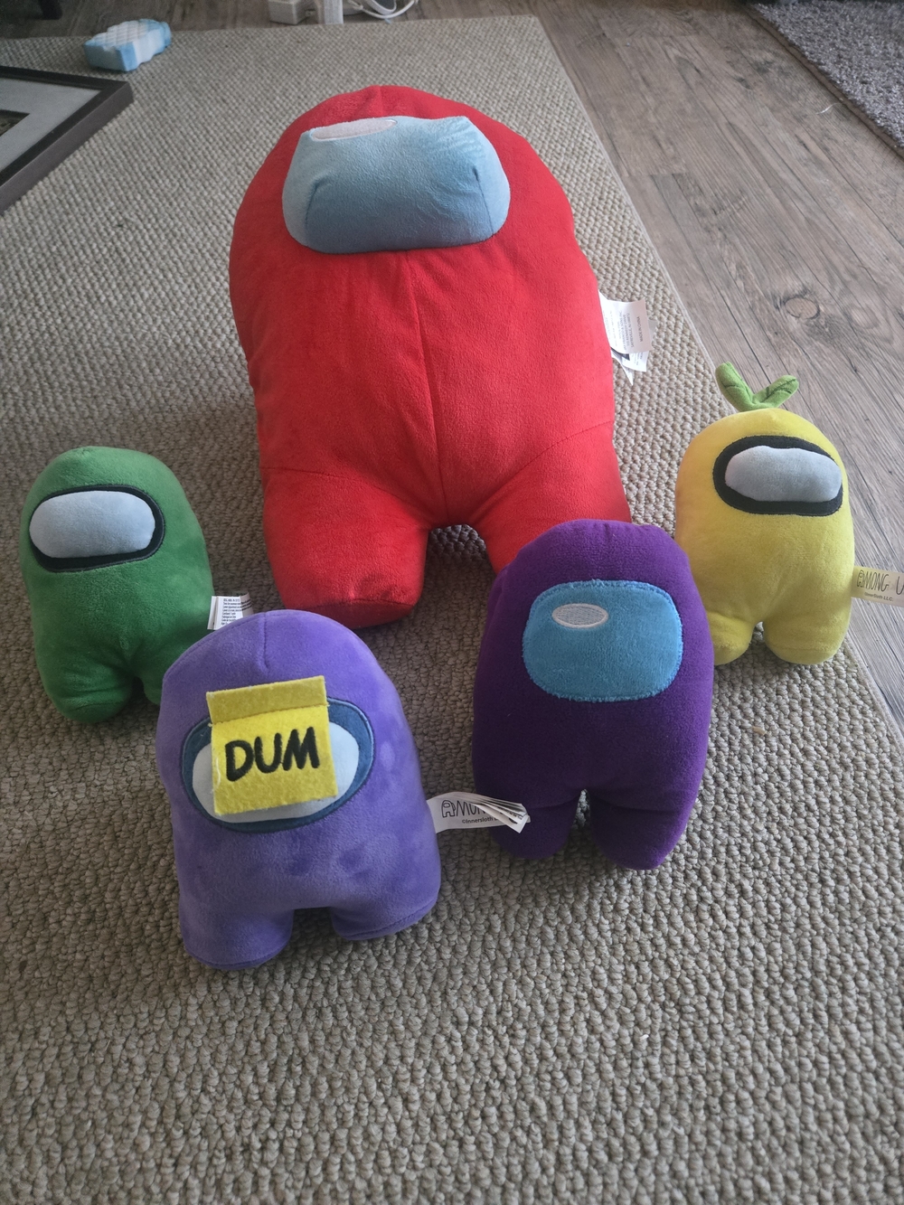 Among Us Plush Toy - Red, Purple, Green, Yellow, and Blue Crewmates